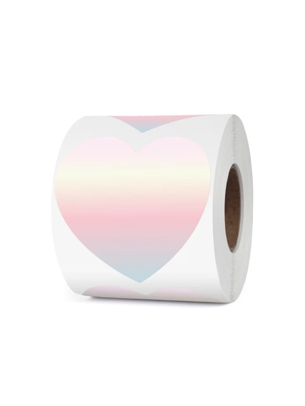 75 Custom QR Stickers 3 Inch Heart Self-Adhesive Waterproof - Gradient Colors - Picture 1 of 2